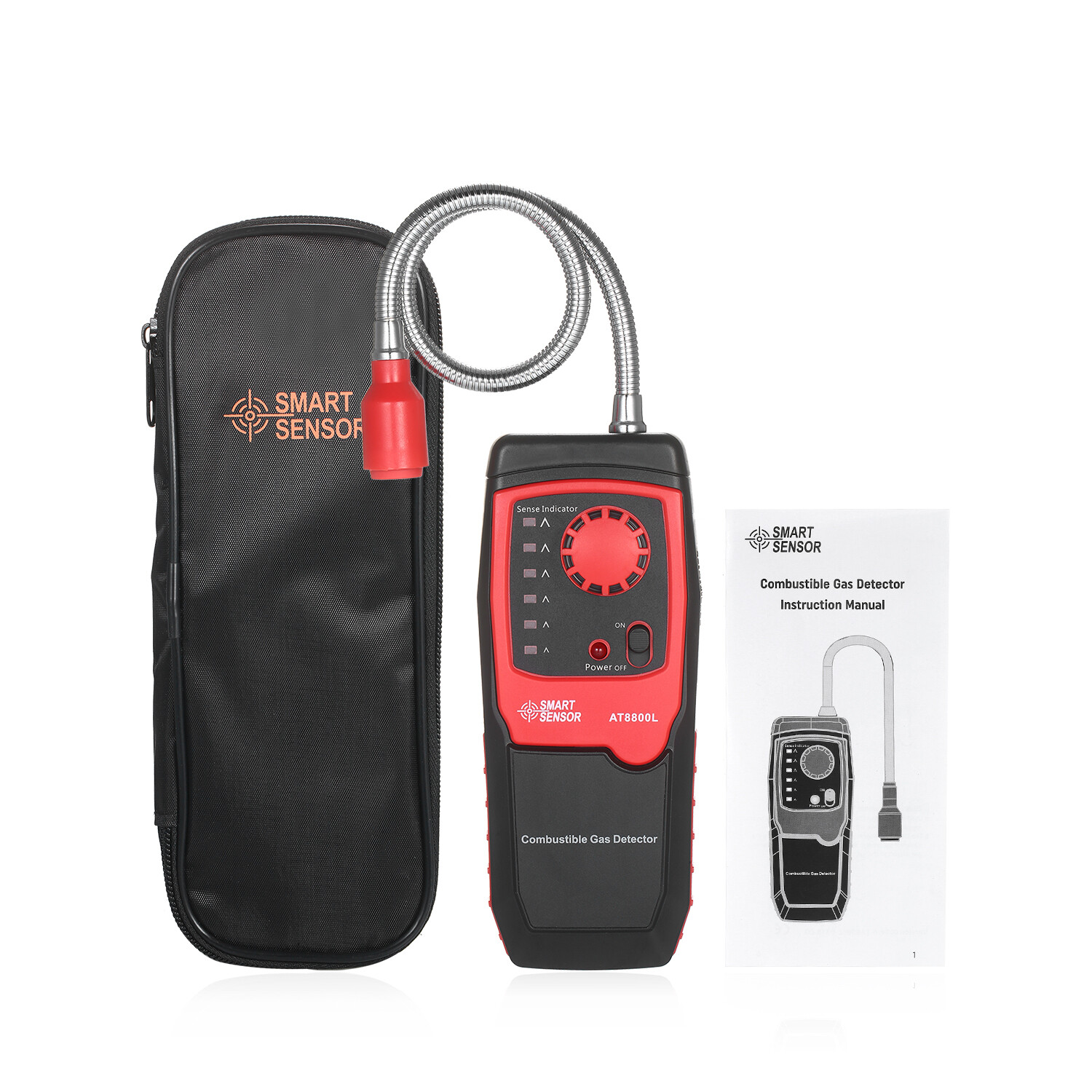 AT8800L Portable Propane Methane Gas Detector Combustible Gas Tester N6Y7
