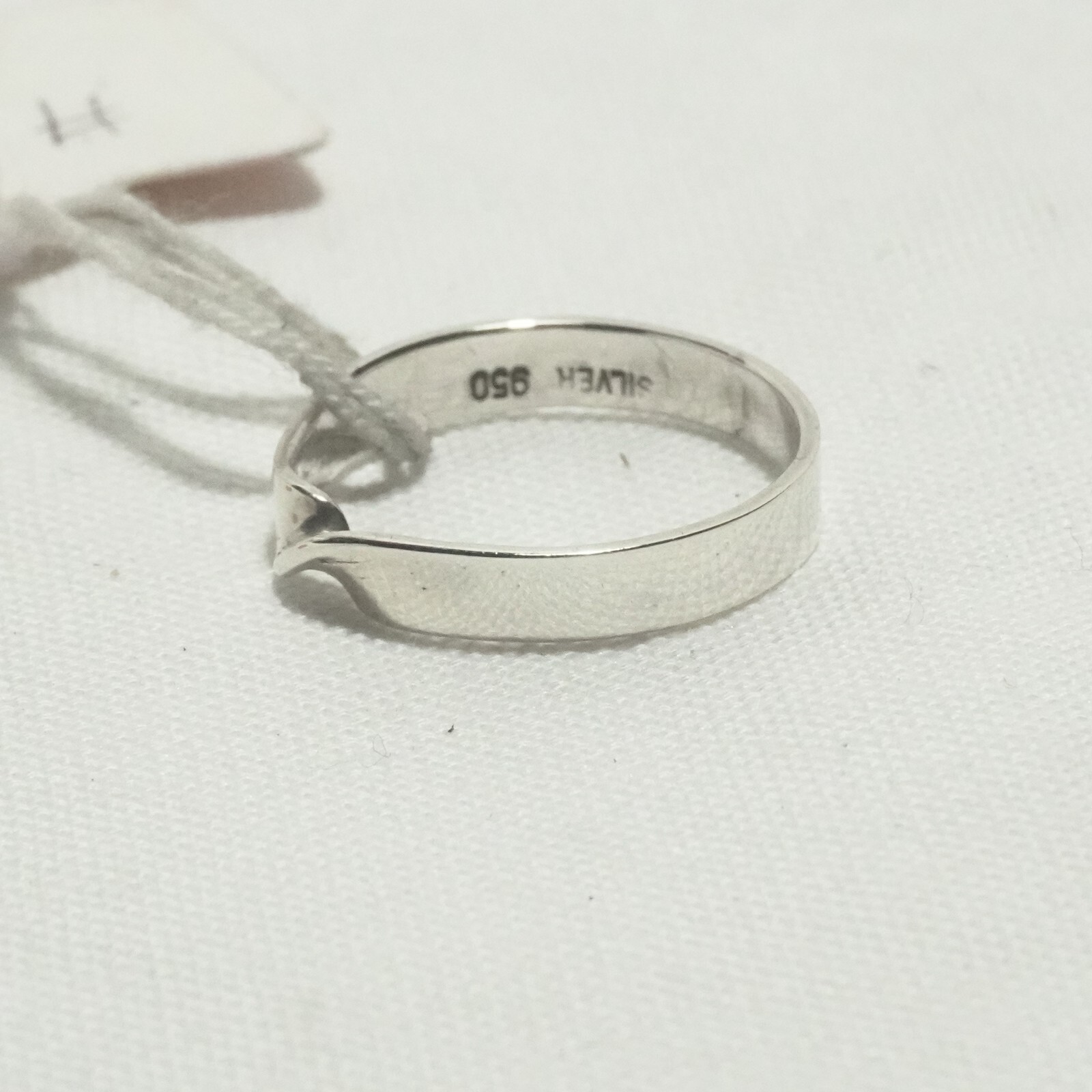 Vintage Silver 950 Twist Ring – US Size 7–7.5 – Minimalist Japanese Design