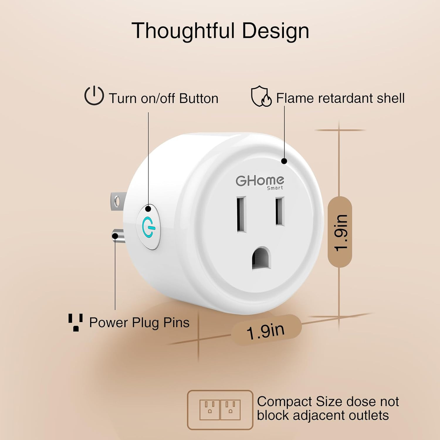 WiFi Smart Plug Outlet Timer App Remote Control Works with Alexa Google