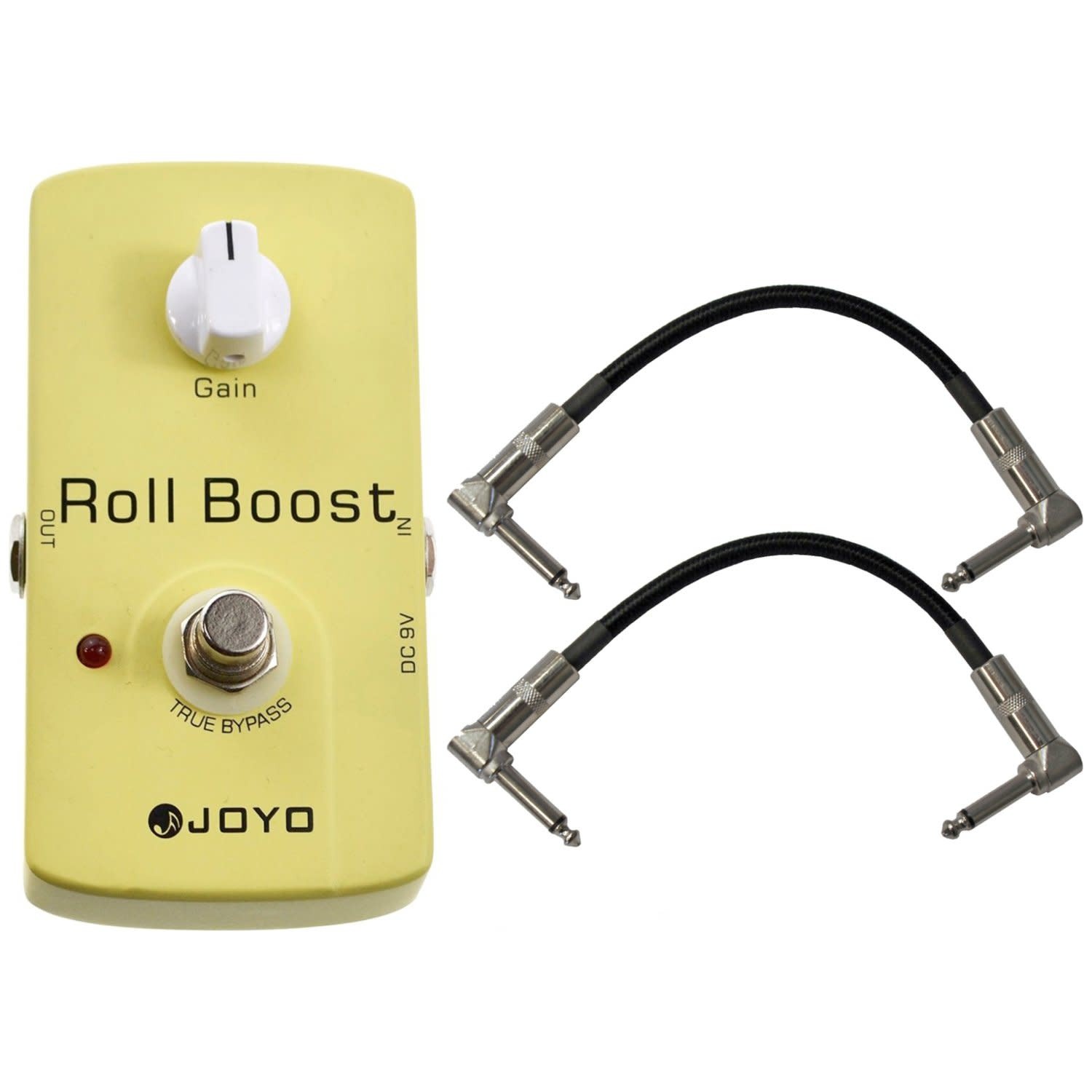 Joyo JF-38 Roll Boost Pedal US Dealer w/ 2 Patch Cables