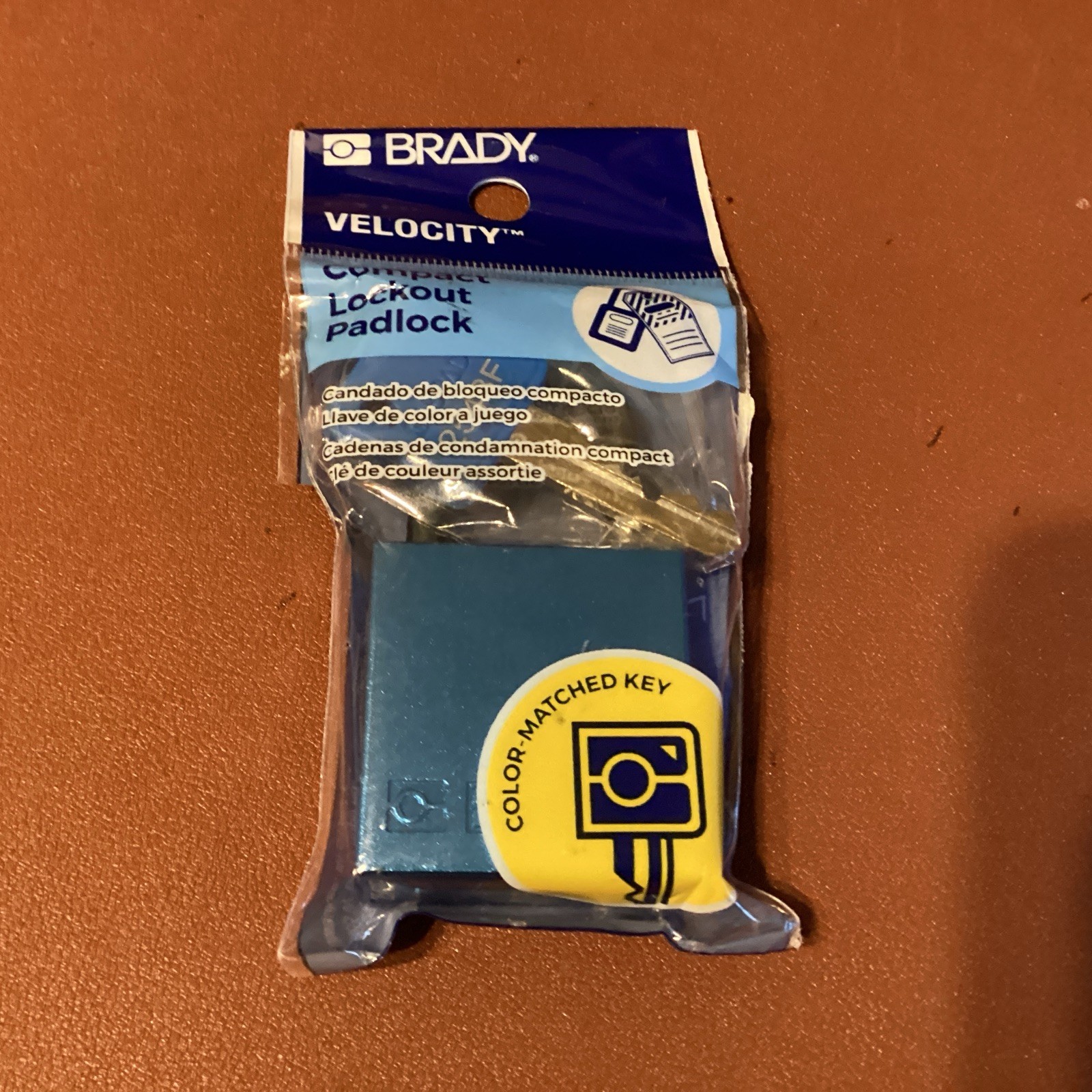 Brady Velocity Compact Aluminum Lockout Padlock # CPAL-BLU-25AL-KD