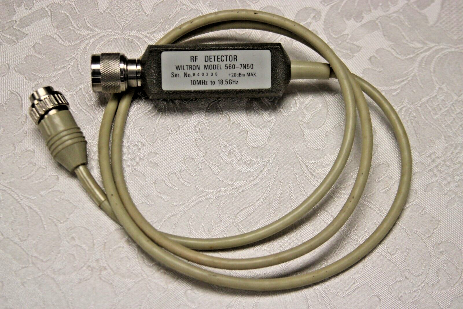 RF Detector Wiltron Model 560-7N50 10MHz to 18.5 GHz FREE SHIPPING