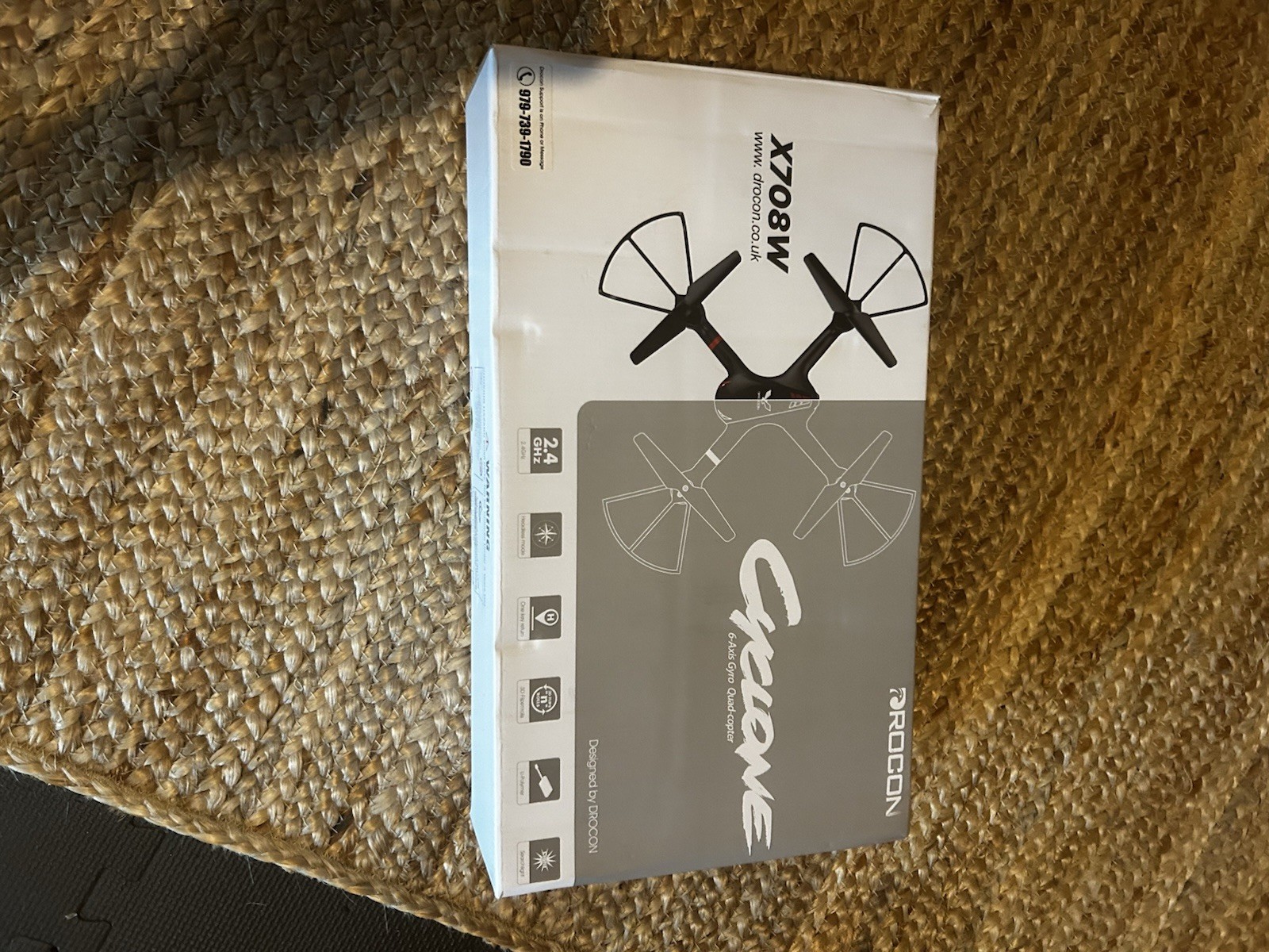 DROCON Cyclone X708W Quadcopter Drone with Camera, Black, Size Class  200