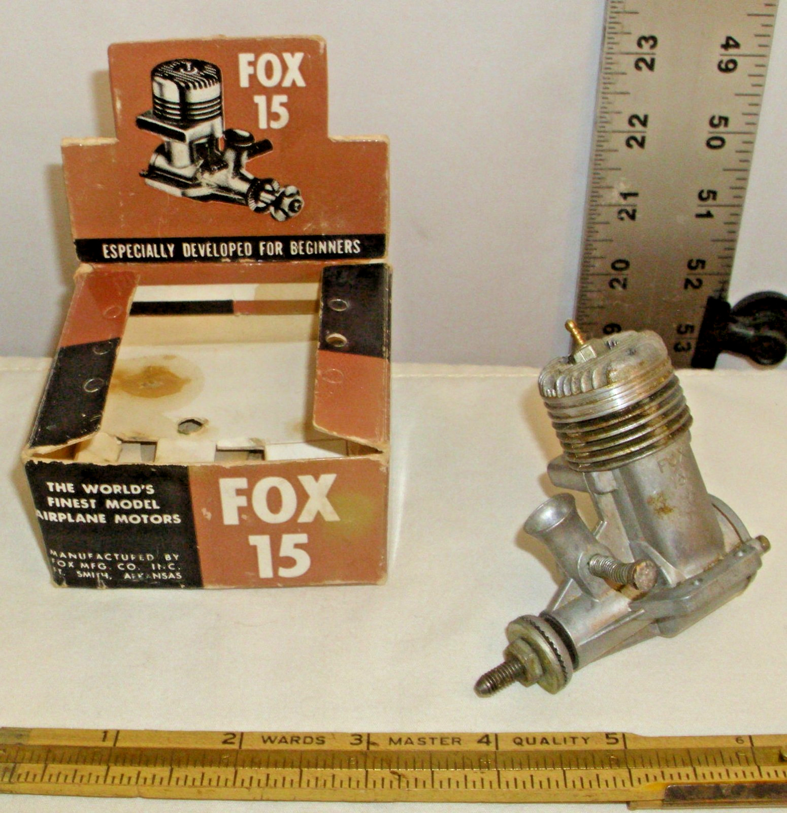 FOX 15 RC ENGINE FOR GAS AIRPLANE OR TETHER CAR BOXED