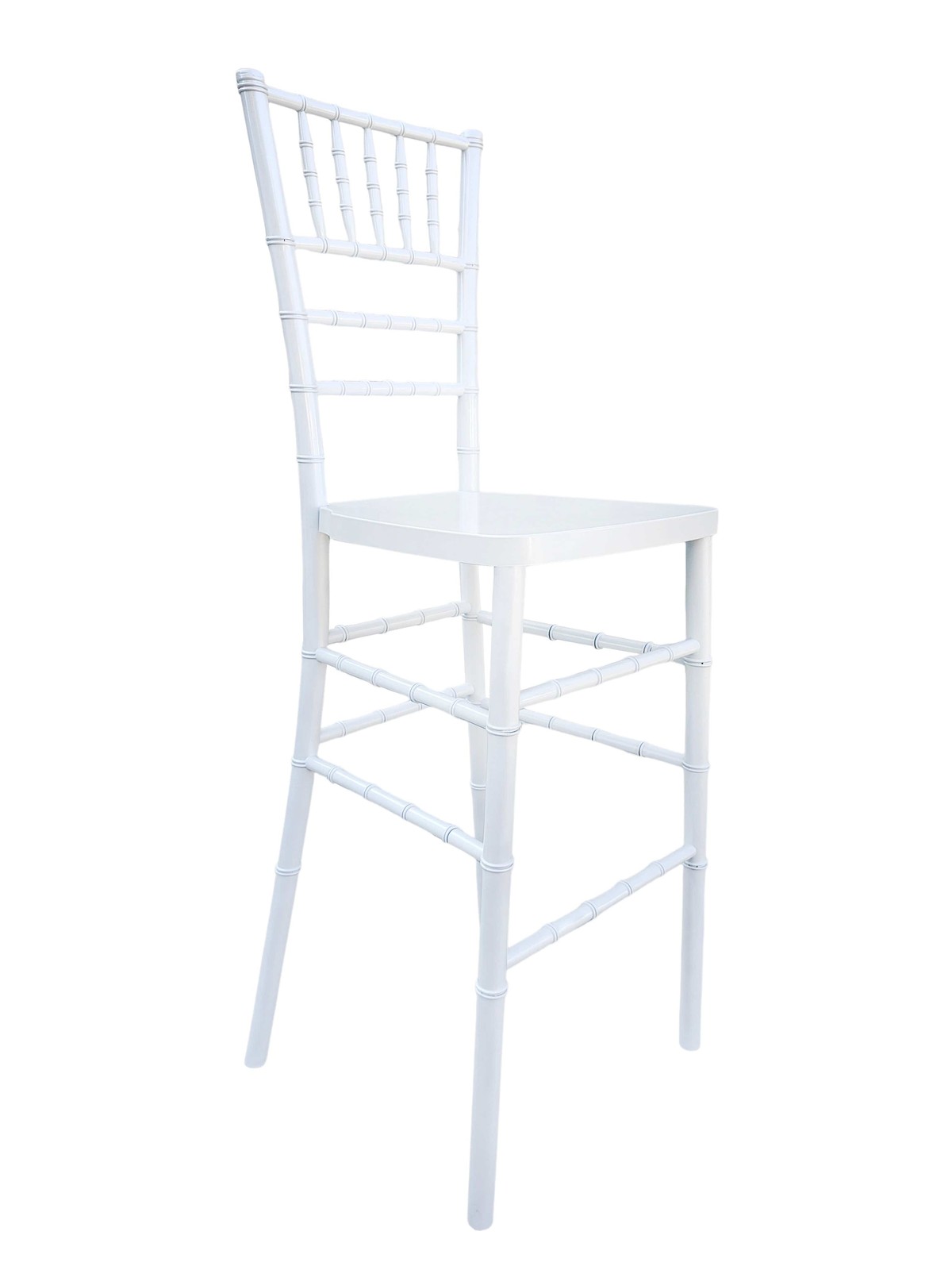 Sparkling Pearl White Resin Steel Skeleton™ Chiavari Barstool by Chivari