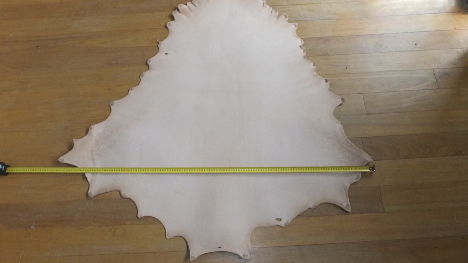 NATURAL VEG TANNED roo leather skin hide 870mm x 870mm - Can send to USA