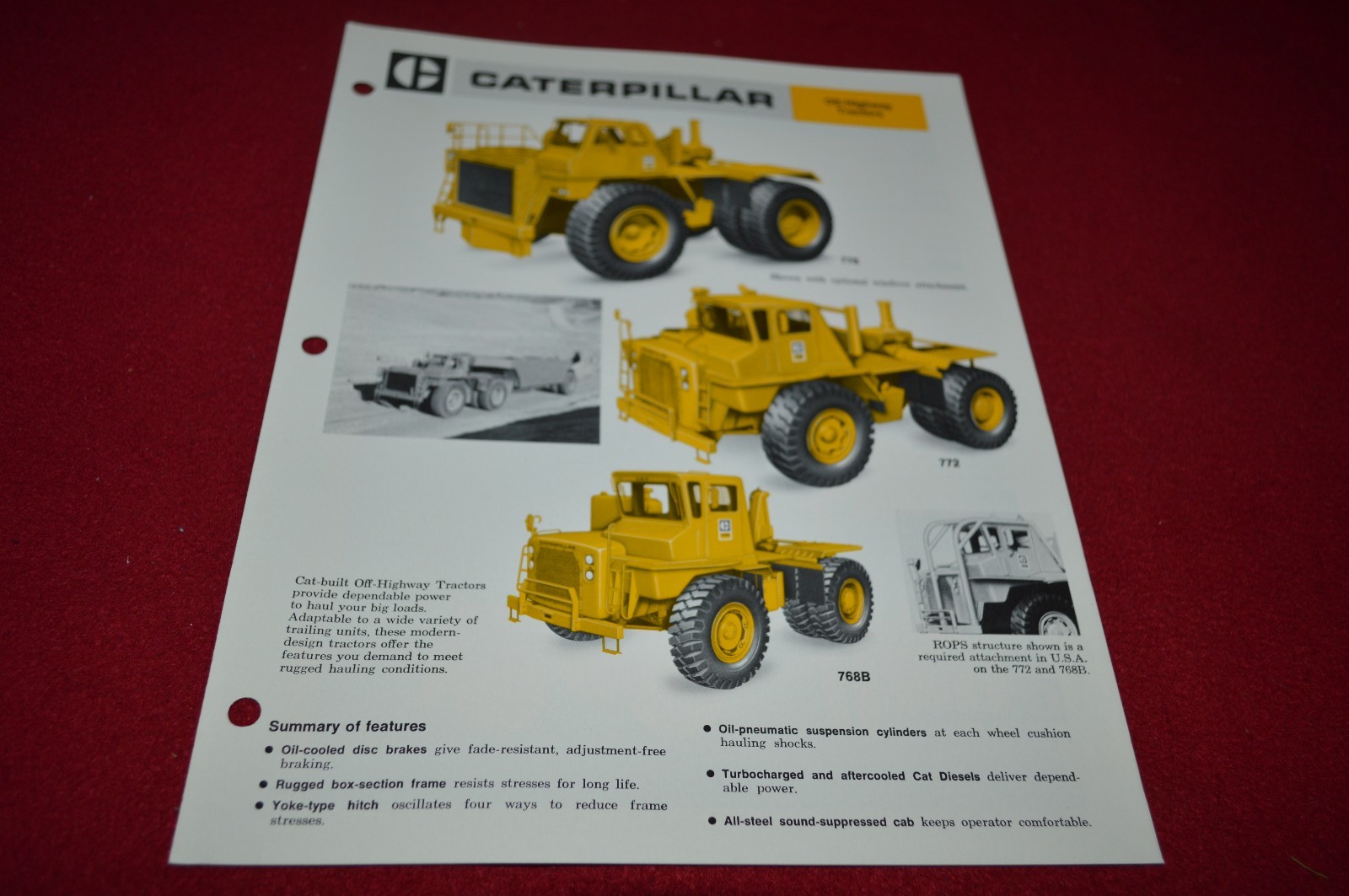 Caterpillar 776 772 768B Off Highway Tractor Dealer Brochure DCPA8