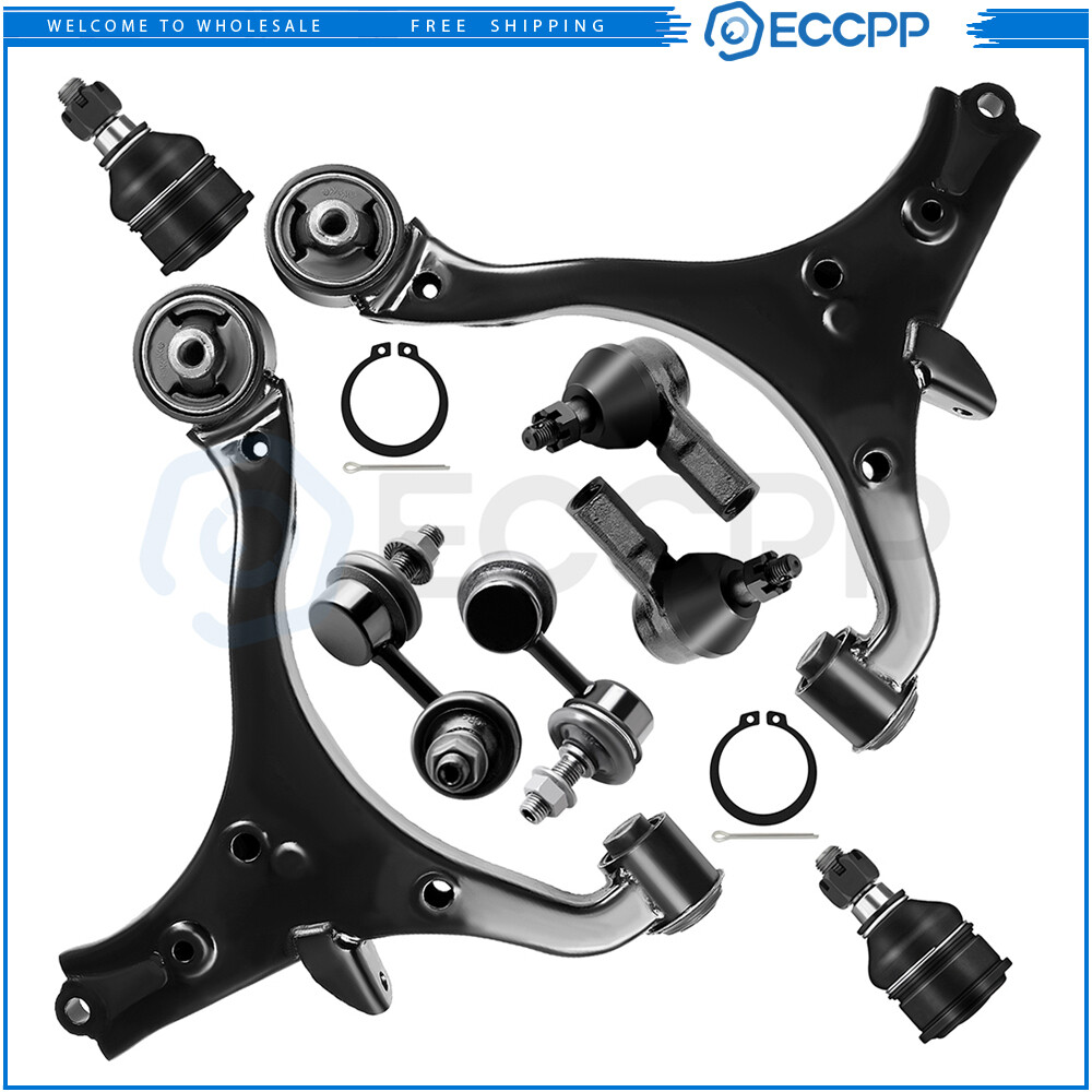 8pcs Front Lower Control Arms Ball Joints Sway Bars For 2001-02 2003 Honda Civic