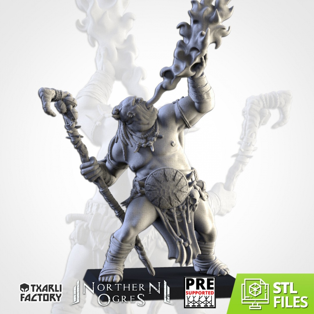 Ogre Shaman, Txarli Factory, Ogre Fantasy Miniatures
