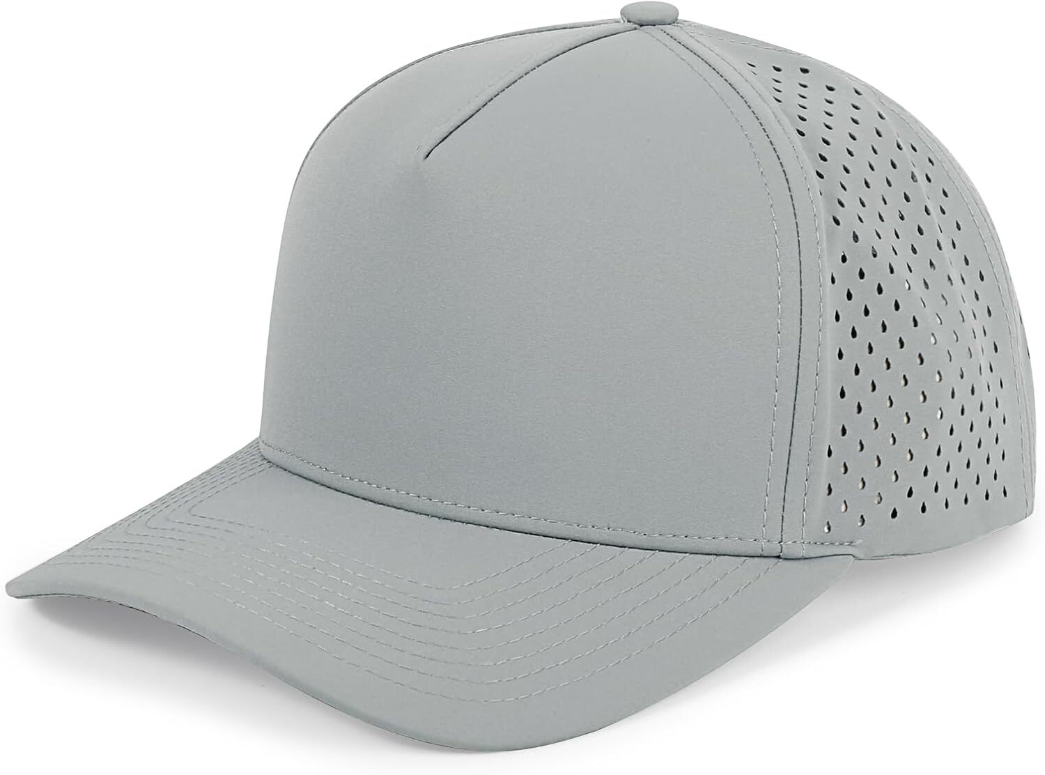 HH HOFNEN Quick Dry Baseball Cap Mesh Snapback Hat Sun and One Size, Gray