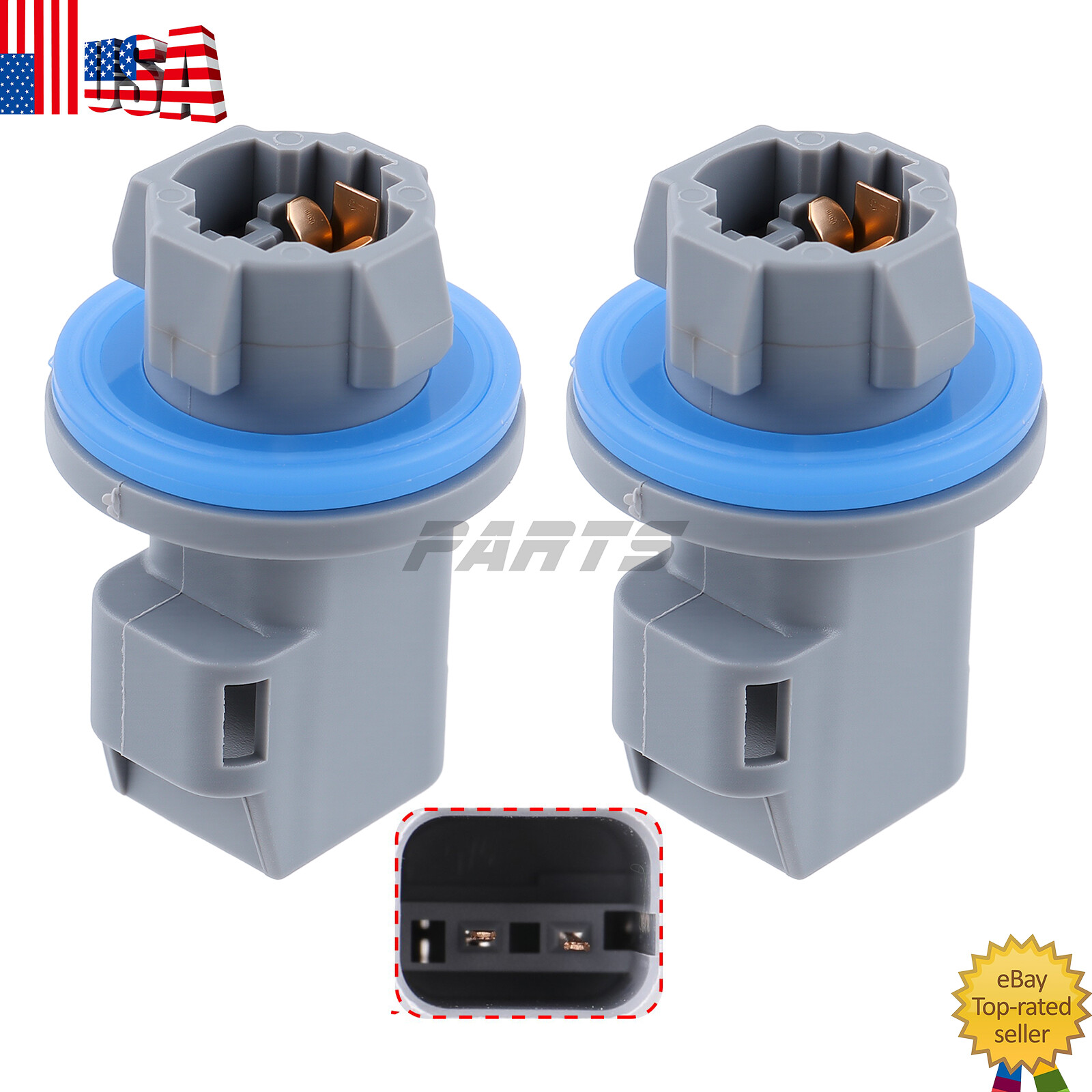 2Pcs License Plate Tail Light Brake Lamp Socket F81Z13411AA for Ford F-150 F-250