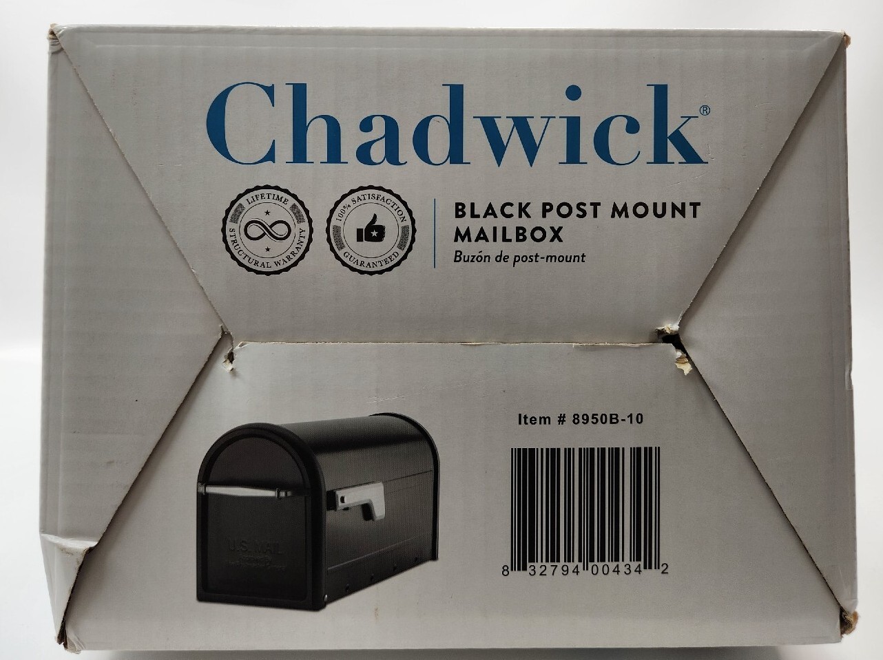 Architectural Mailboxes Black Post Mount Mailbox Rust-Resistant Galvanized Steel