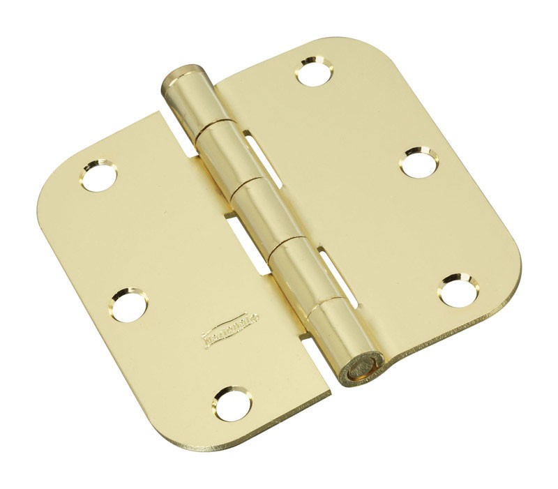 National Hardware N830-322 Bright Brass Cold Rolled Steel Door Hinge 3.5 in.