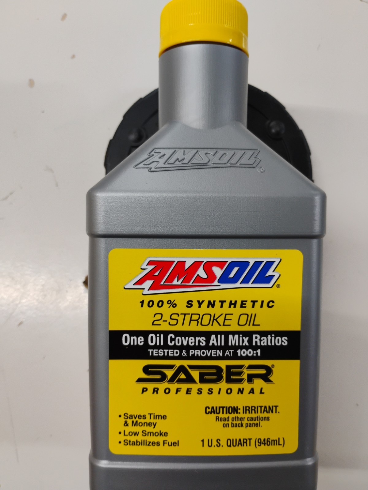AMSOIL SABER Professional 100% Synthetic 2-Stroke Oil Multi Ratio Mix, 1-Quart