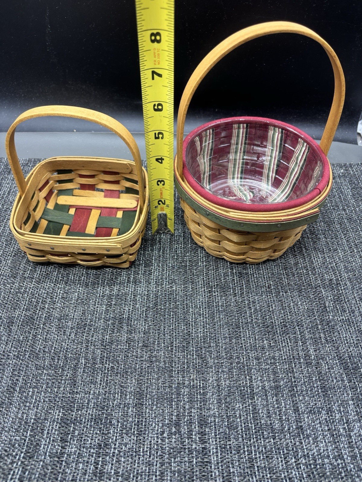 (2) Longaberger Holiday Baskets Holiday Helper 2003