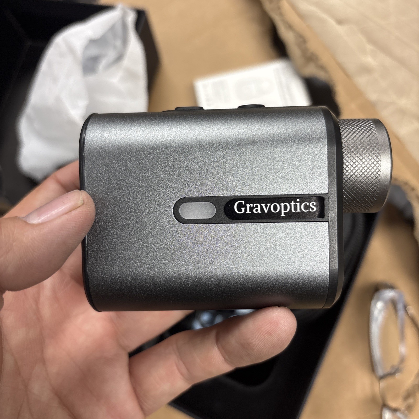 Gravoptics Pro Golf Laser Rangefinder With Slope Measurement - Black