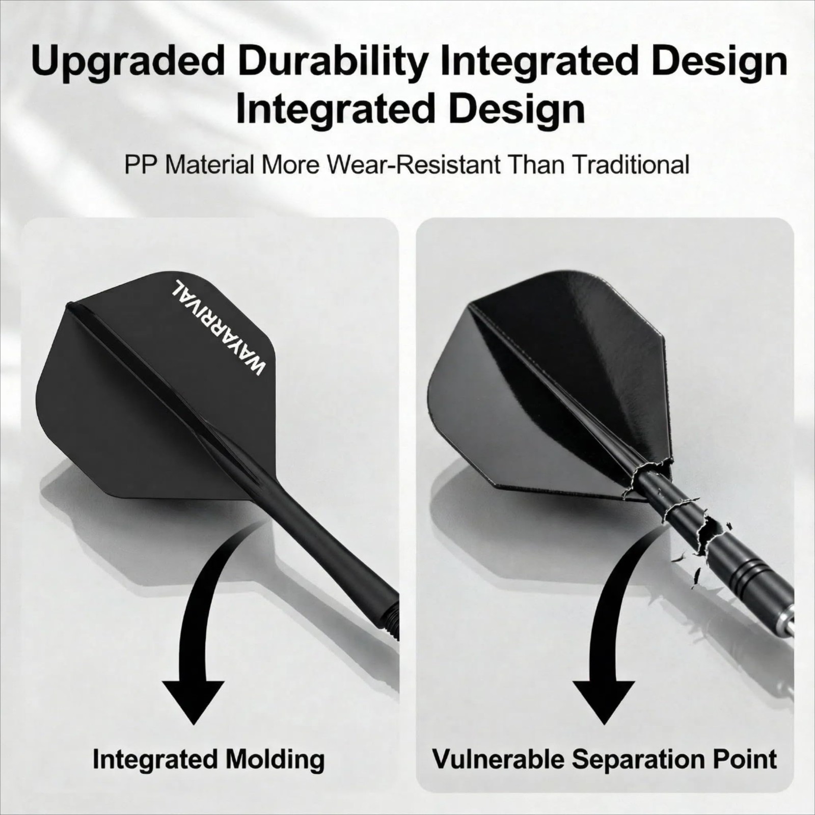 Unbreakable Integrated Dart Flights with Stems - Perfect for Every Player