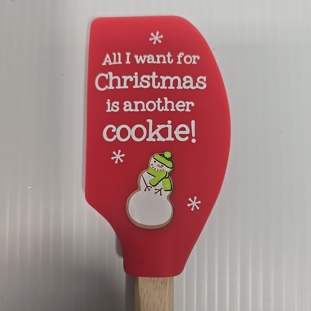 Christmas "All I Want For Christmas "Silicone Kitchen Farmhouse Spatula 12"
