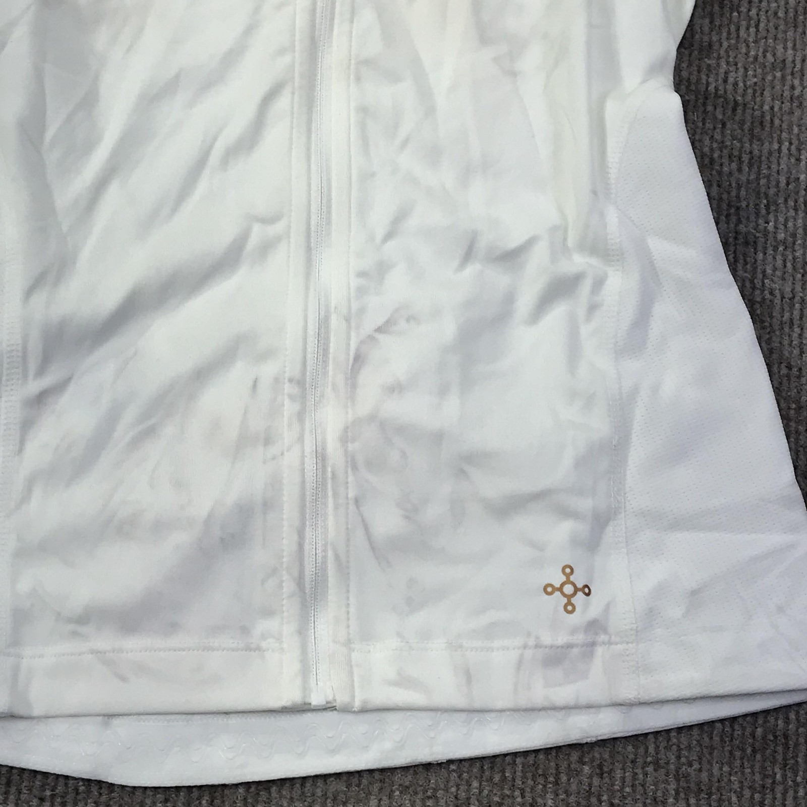 Tommie Copper Womens Back Support Compression Shirt Top White Medium Zip