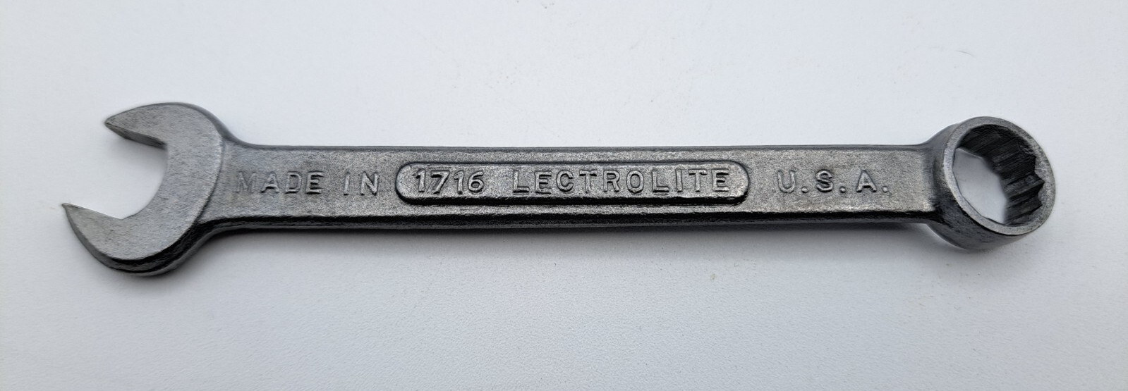 Vintage Lectrolite Tru-Fit 7/16 Combination Wrench, No 1716, Made in USA