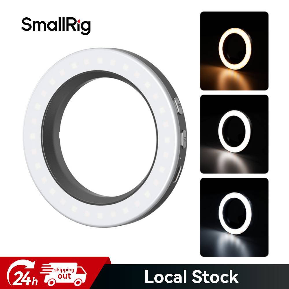 SmallRig Vibe P30 67mm Ring Bi-color Portable LED Video Light for Phone & Camera
