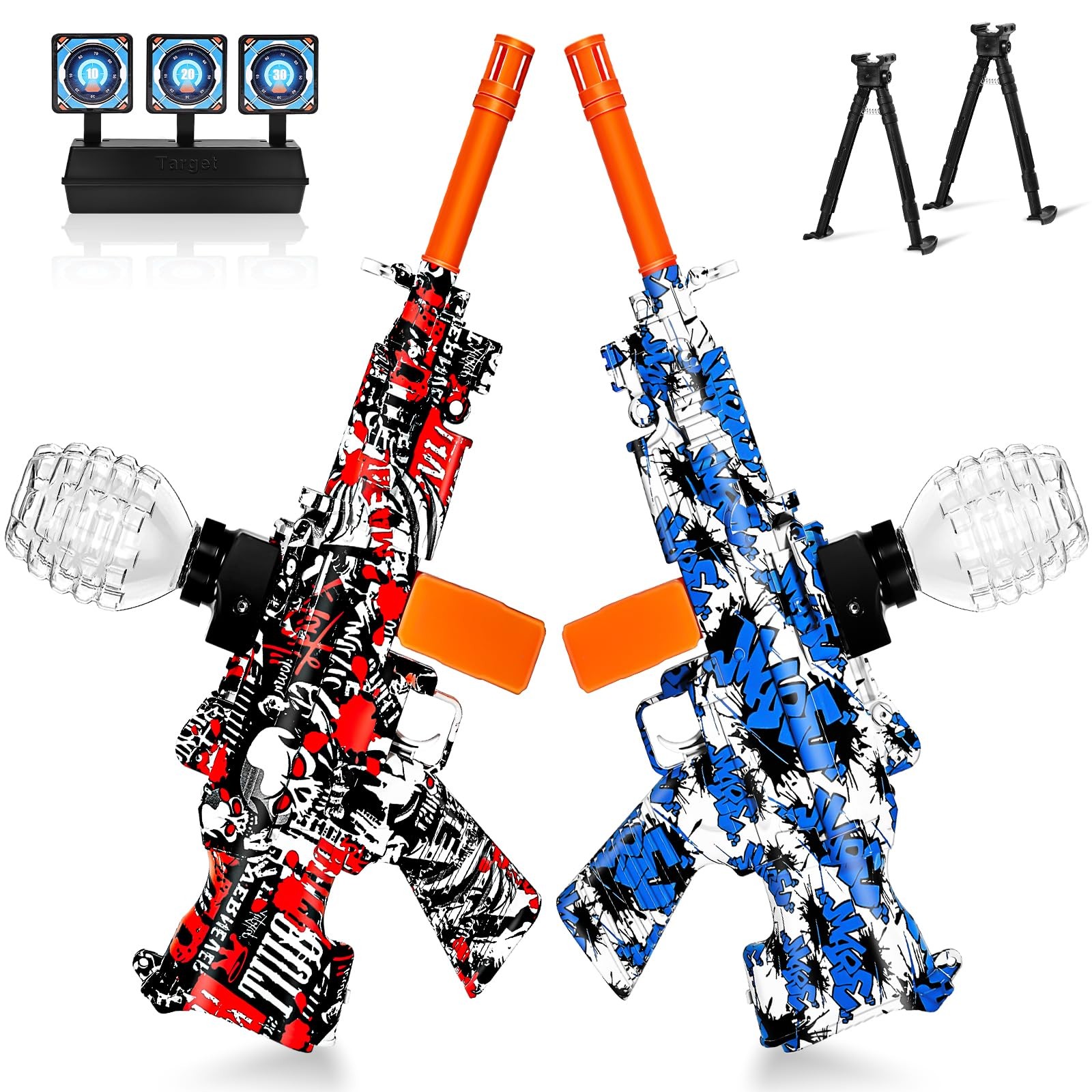2 Set Electric Splatter Blaster Toy, Outdoor Team Games, Christmas, Halloween...