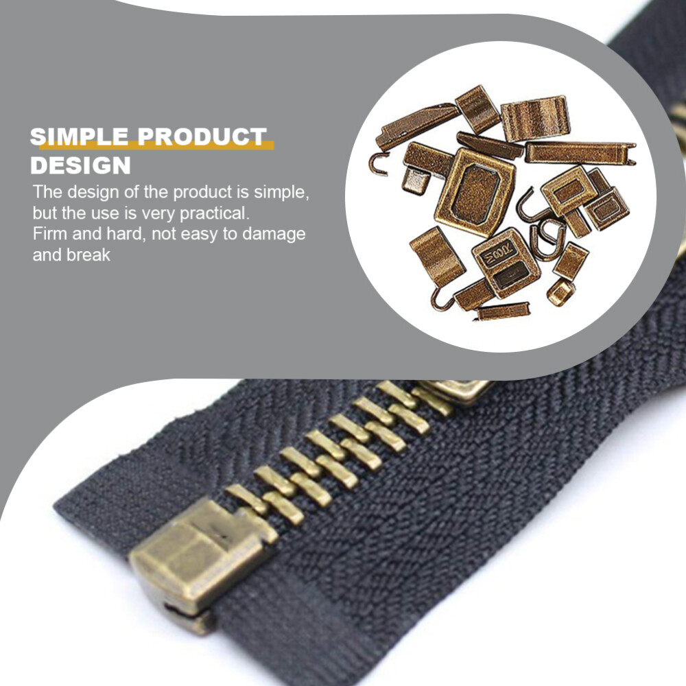 32 Sets Zipper Head Repair Kit Clothes with Zippers Outdoor Tent