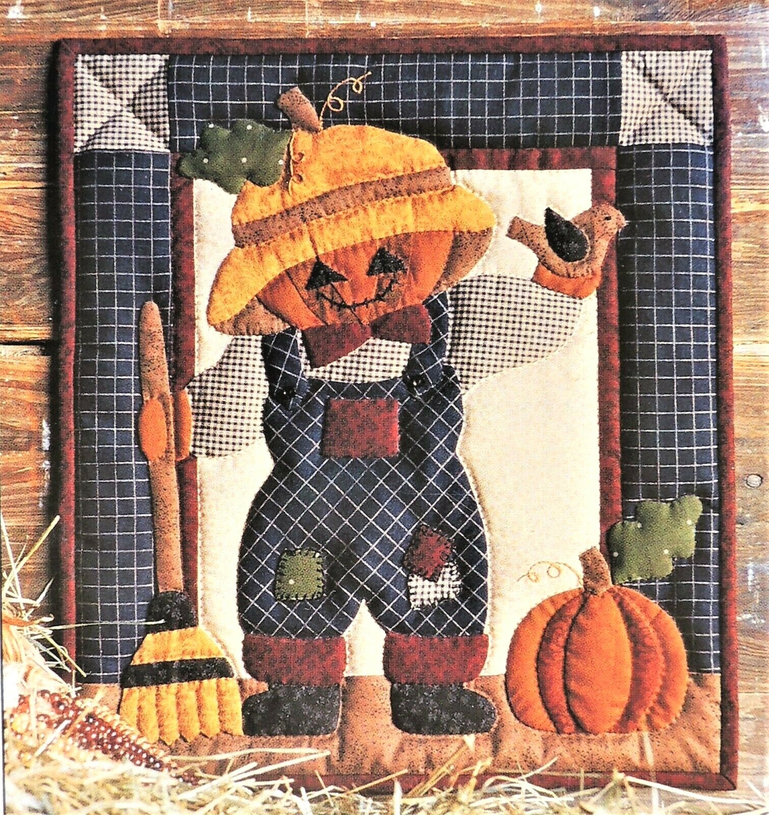 Pumpkin Head Quilt Pattern Wallhanging 13" x 15" Rachel T. Pellman #P0601 c2001