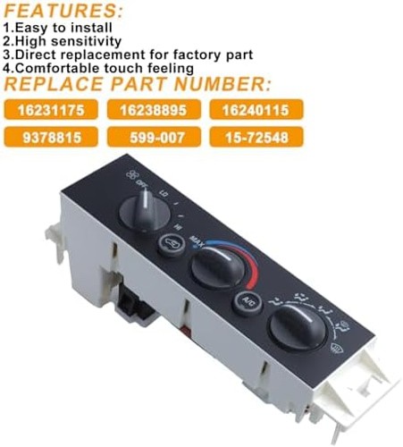 AC Heater Panel Climate Control Module Switch for Chevy GMC C1500 C2500 C3500...