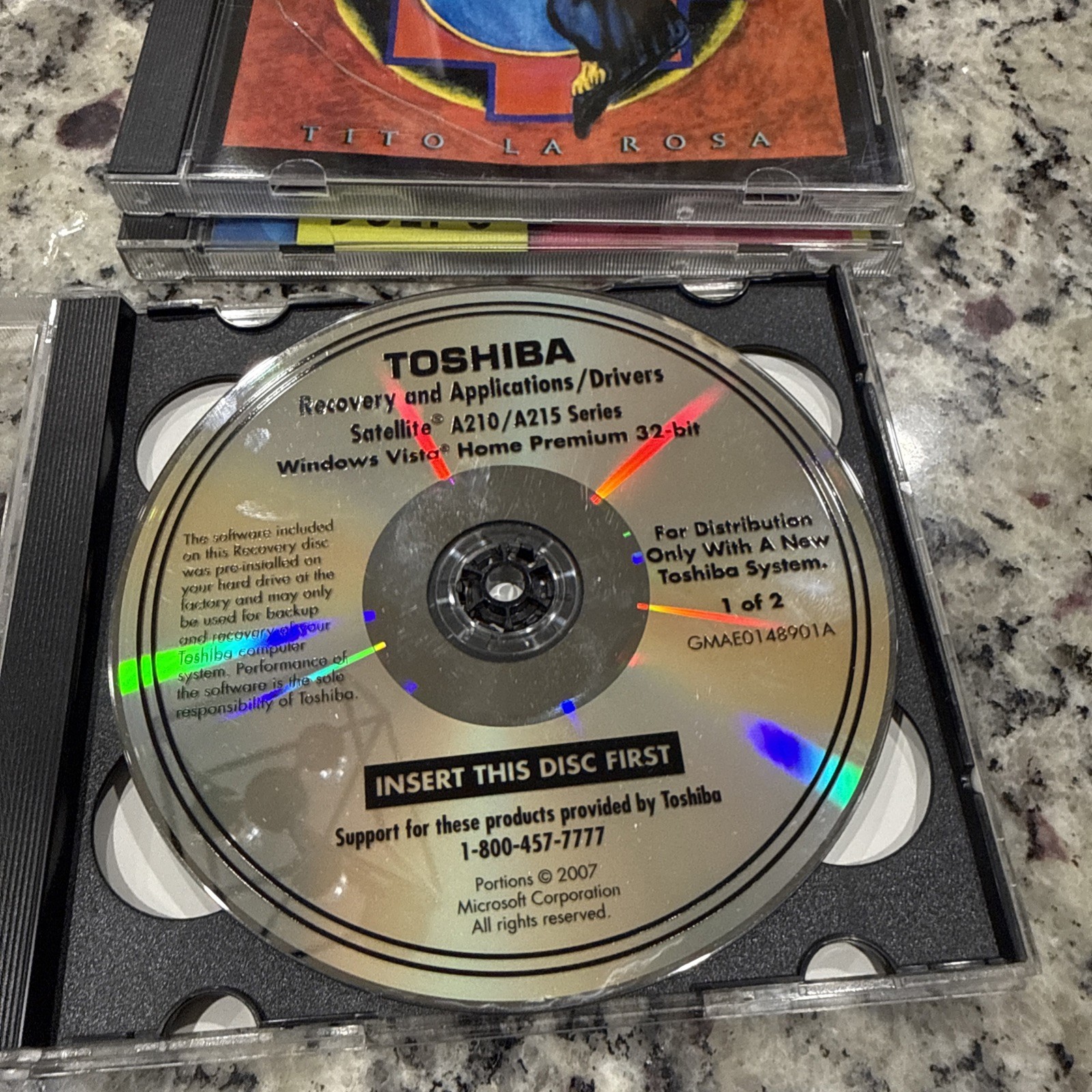Toshiba Satellite A210 Series: Recovery and Applications/Drivers Windows Vista
