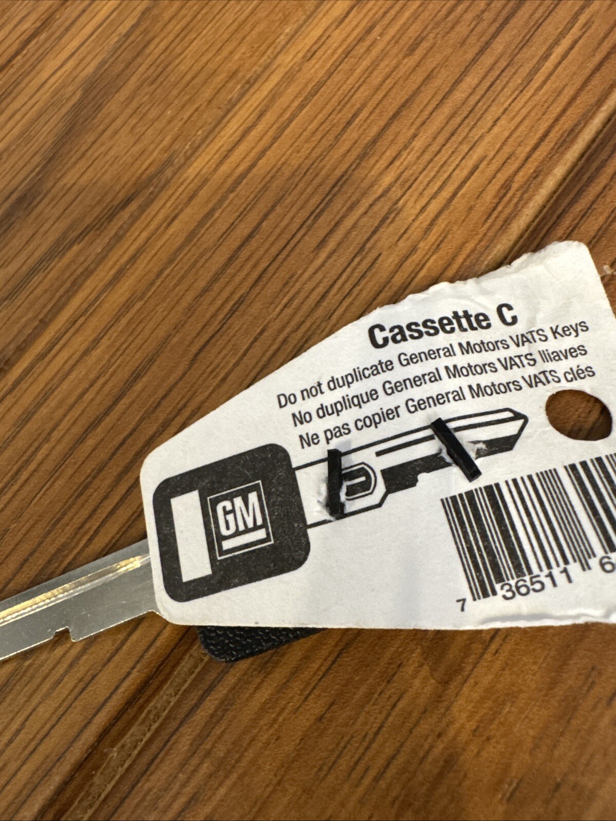 Hillman Cassette C #4R Universal Single Sided Blank Key for GM Buick