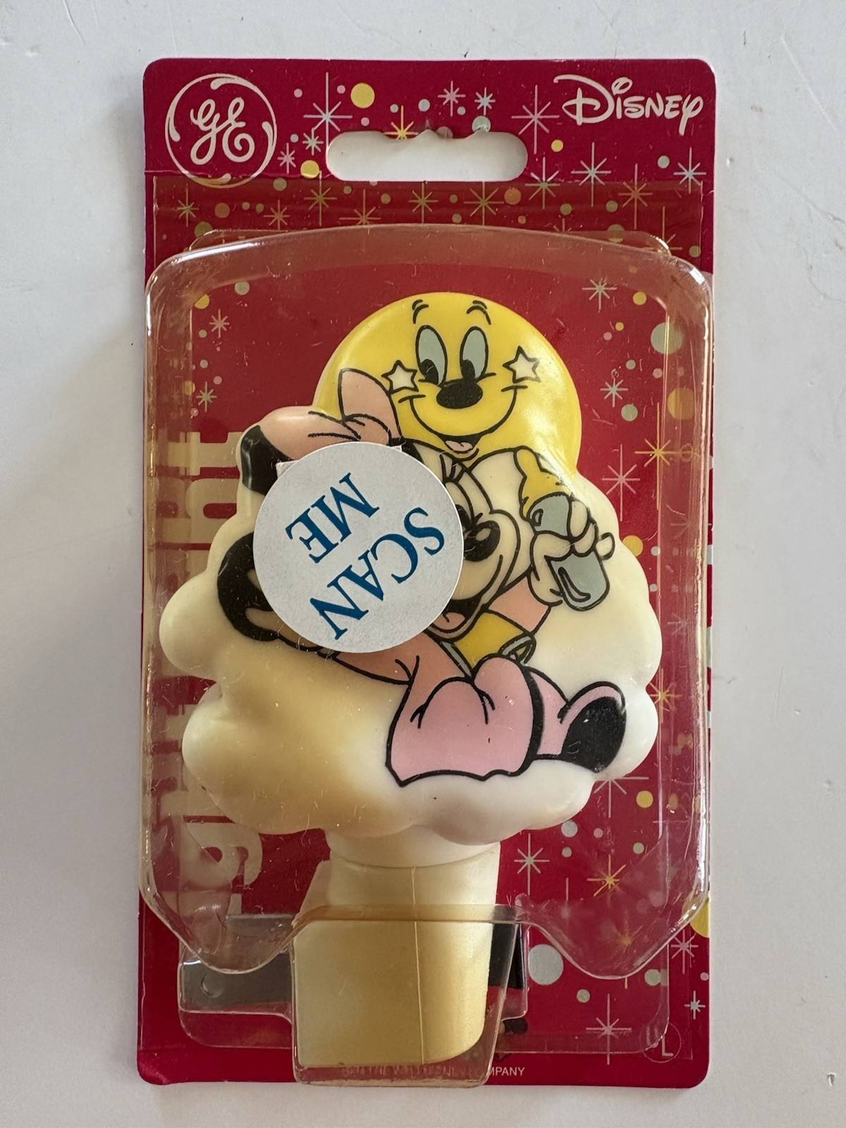 Vintage GE Disney Baby Minnie Mouse Wall Night Light 1988 Disney Babys, NEW