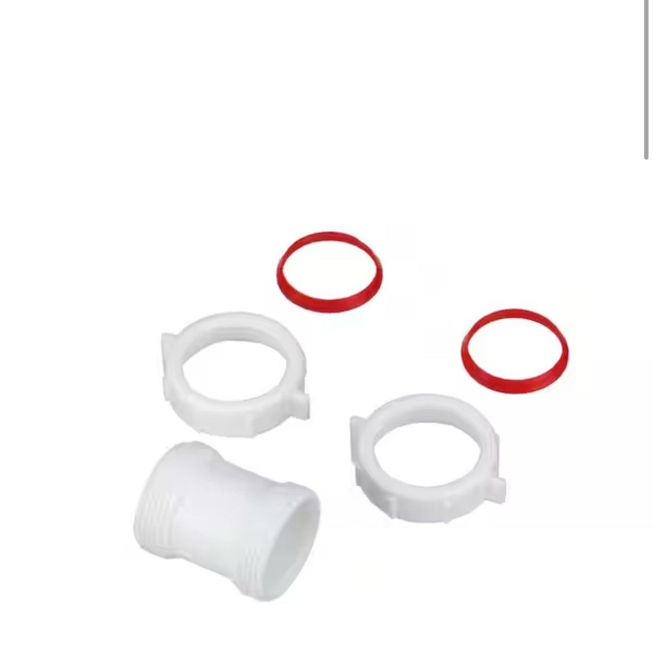 Oatey Double Slip-Joint Sink Drain Pipe Connector Plastic White 1-1/2" HDC9793D