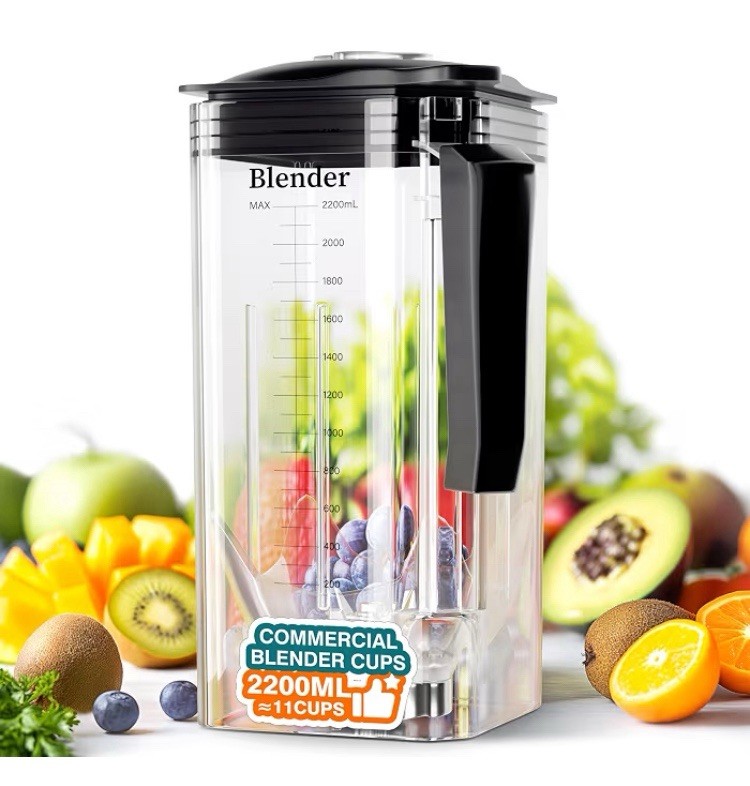 Blender Cup 2200ml PC Plastic Stainless Steel Blade For K90 Crushing Ice Nuts