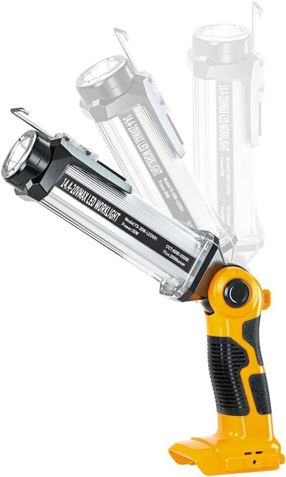 35W Cordless Hand Held LED Work Light for DeWalt 18V 20V Battery DCB200 DCB206