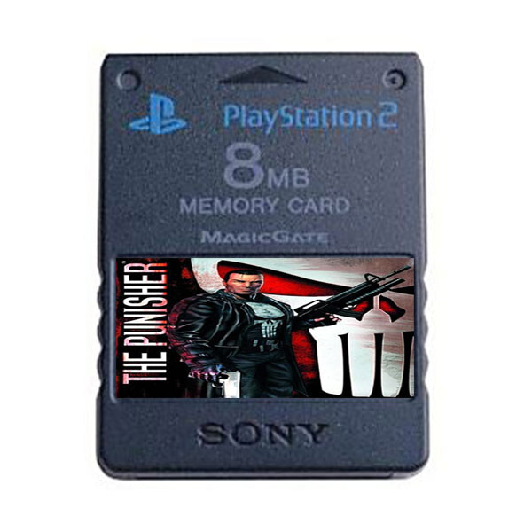 The Punisher PS2 Official Memory Card Unlocked 100% Completed Saves