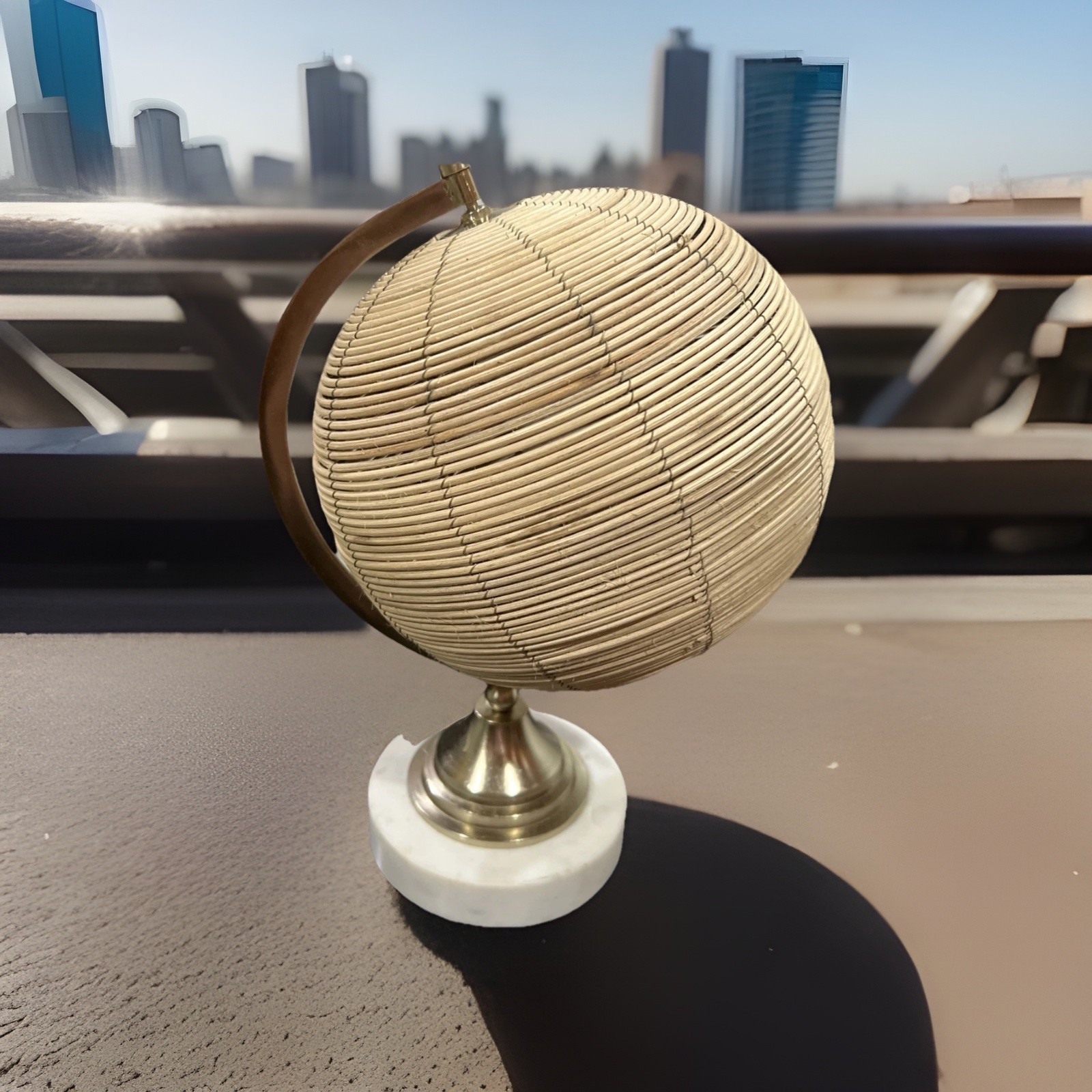 Anthropologie Globe Decorative With Marble Base A-15