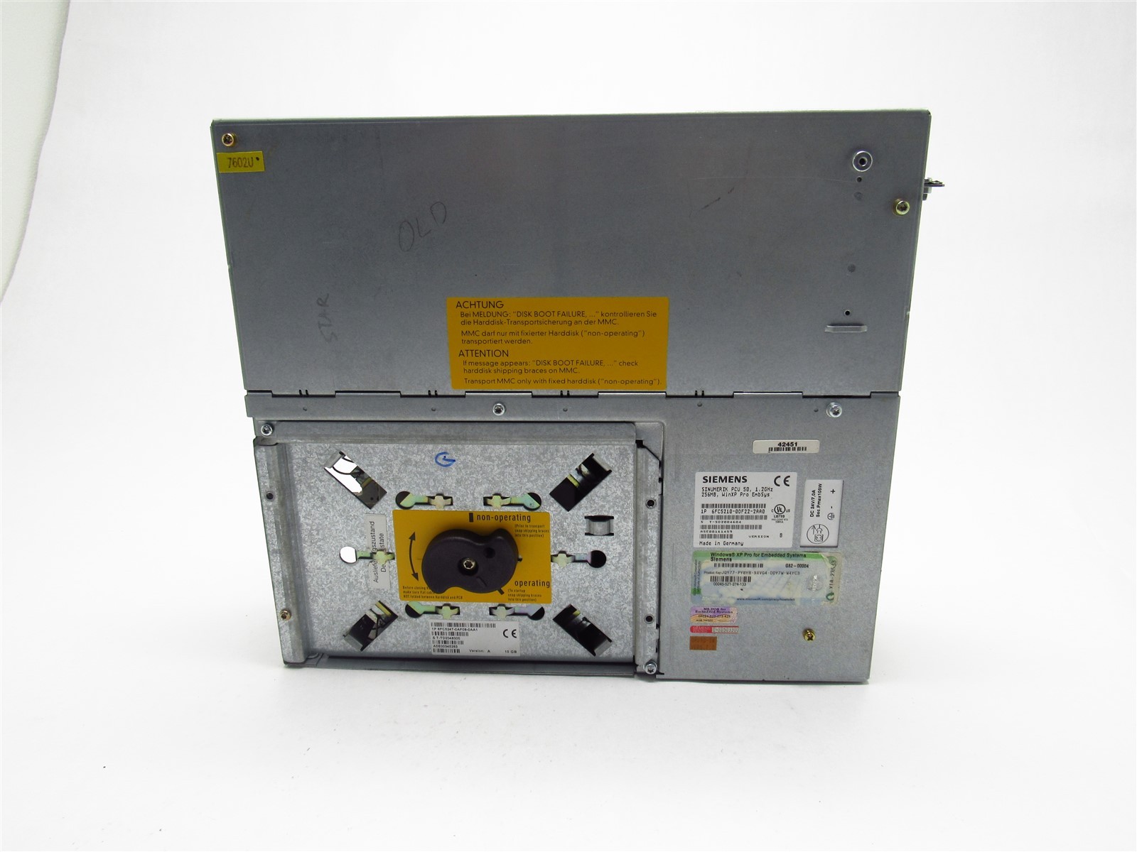 SIEMENS WINDOWS XP PRO 6FC5210-0DF22-2AA0