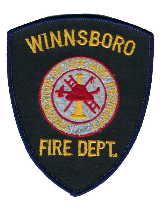 *HTF STYLE* Winnsboro (Franklin Parish) LA Louisiana Fire Dept. duty-worn patch