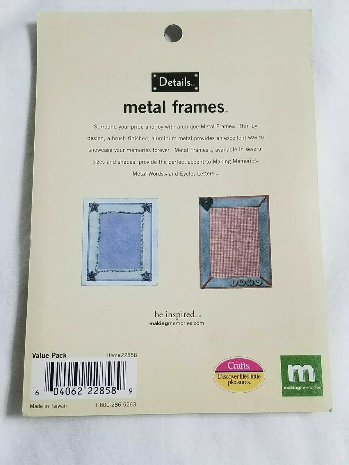 NEW Lot 3 Pkgs Making Memories Metal Frames 3 Sizes Silver Tone Scrapbooks -A