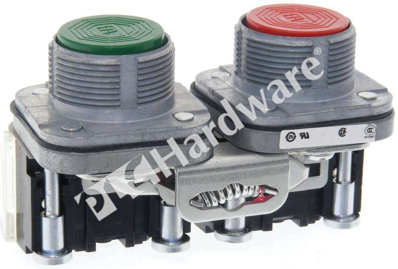 Surplus Allen Bradley 800T-FB16F /T 30.5mm Maintained Push Button Green/Red