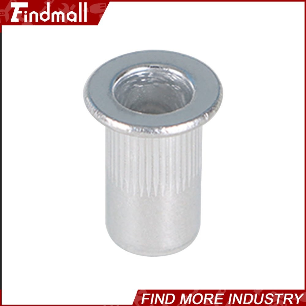 Findmall 100 Pack 10- 24 Aluminum Rivet Nut Rivnut Insert Nutsert SAE