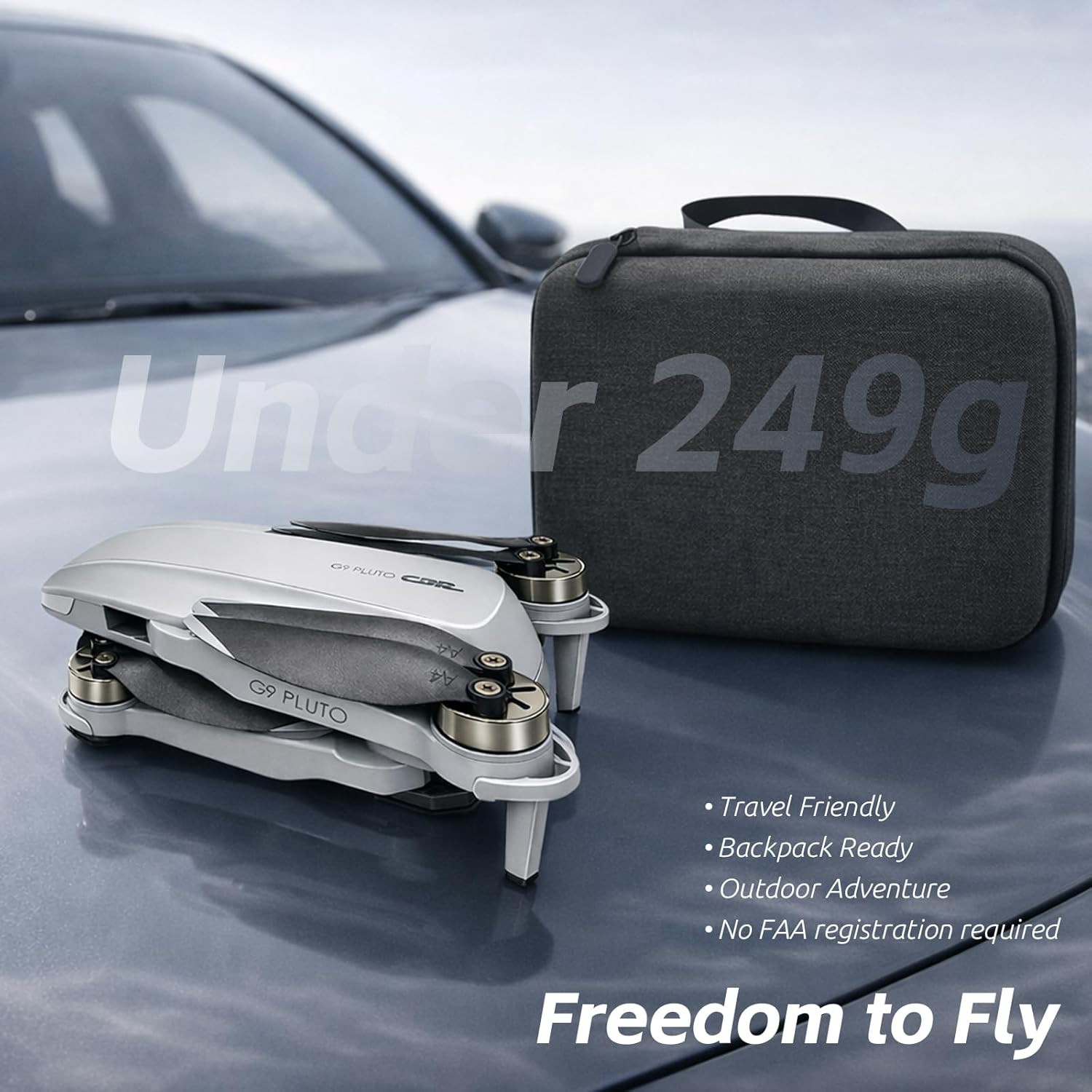GPS Drone with EIS 4K Camera, RC Drones with 4.5 Inch HD Screen on Controller, A