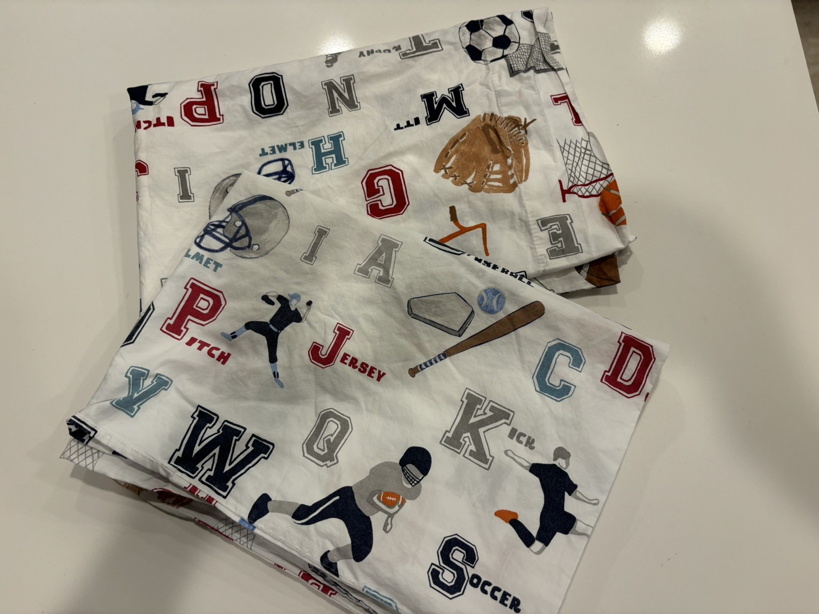 Pottery Barn Kids "Sports" Pillowcase set standard