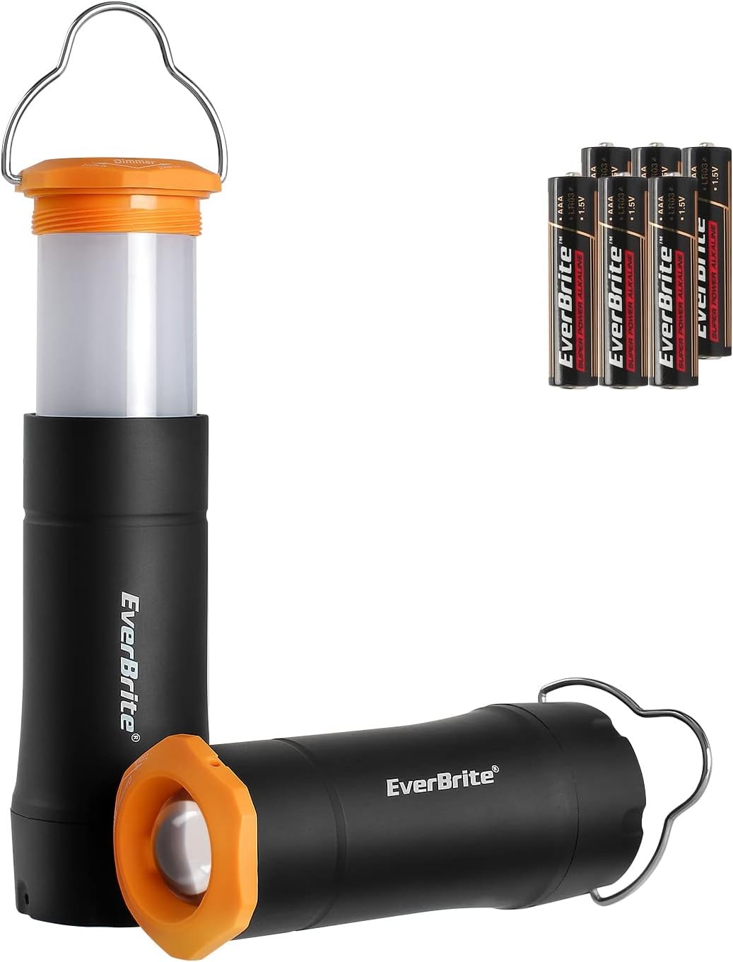 EverBrite 2-in-1 Mini Lantern Flashlight 2 Pack 3 Modes for Camping