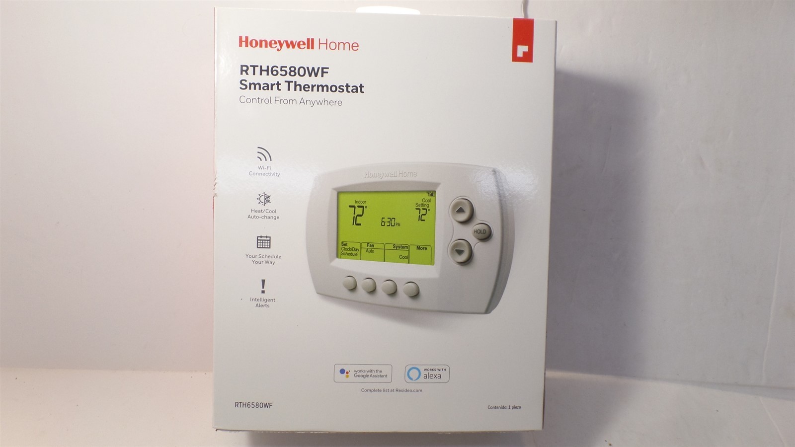 HONEYWELL HOME RTH6580WF WI-FI 7-DAY PROGRAMMABLE SMART THERMOSTAT DIGITAL BCKLT