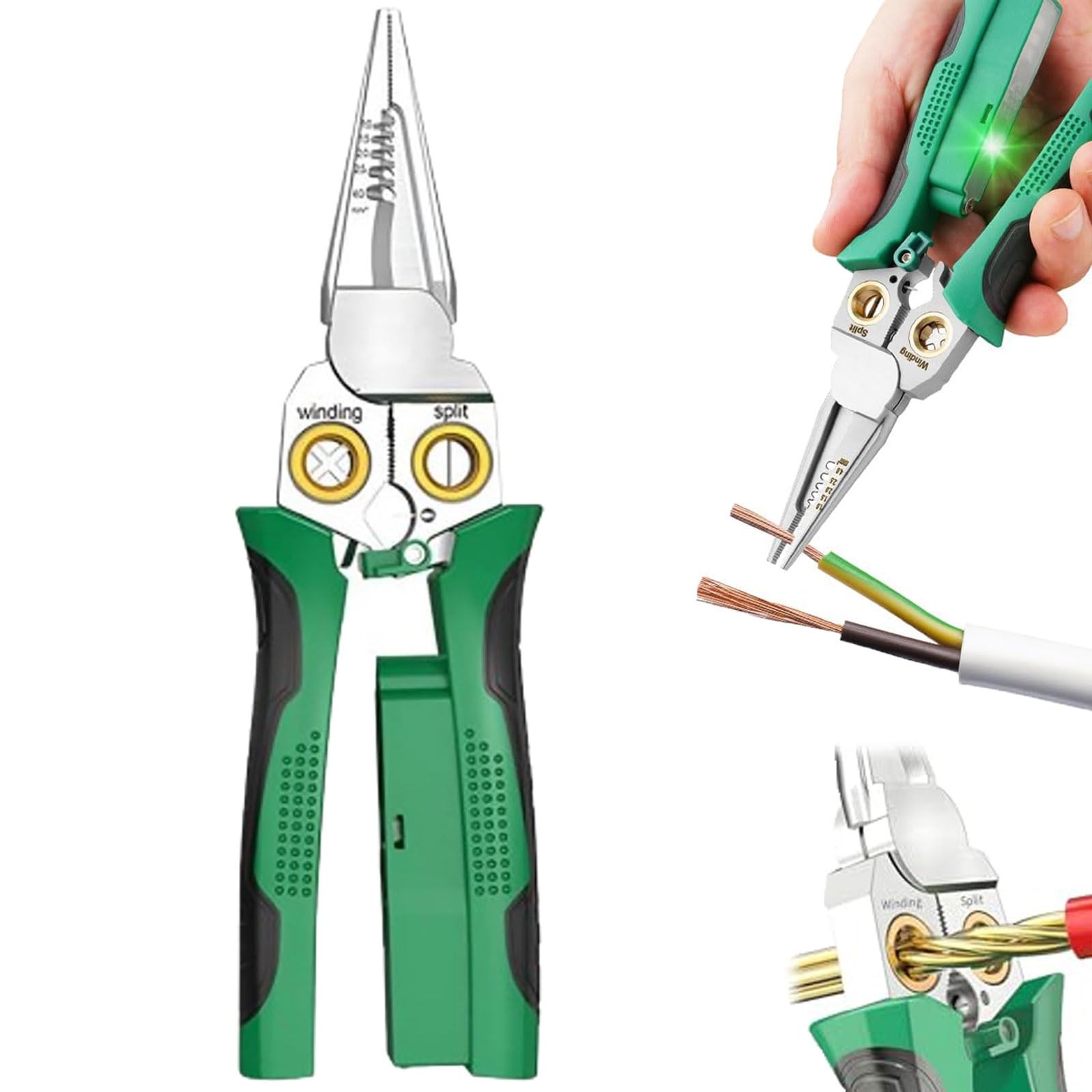 8 In 1 Wire Stripper With Voltage Tester, Multi-Function Electric Wire Stripp...
