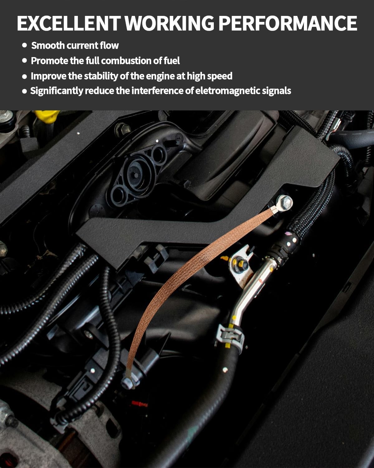12in Copper Ground Strap 6 PCS Braided Engine Wire