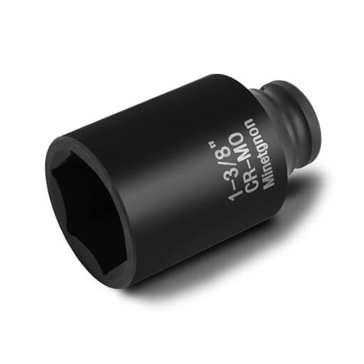 6 Point Impact Socket CR-MO 1-3/8 Deep 1/2 Drive Impact Socket