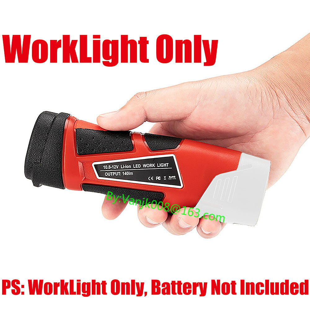 1x Portable LED Work Light Only For Milwaukee M12 Slider Li-Ion Batteries(140LM)